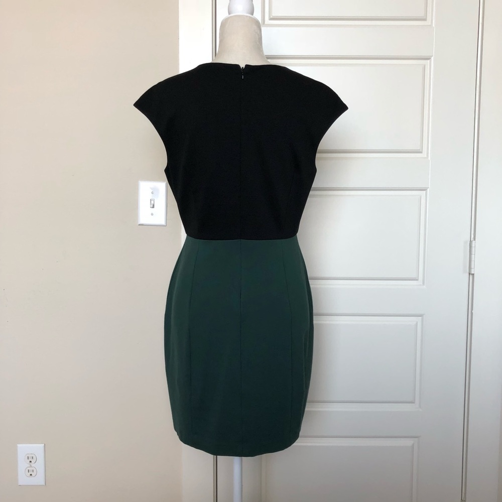 Cynthia Steffe Green&Black Dress Size 10 - Picture 4 of 7